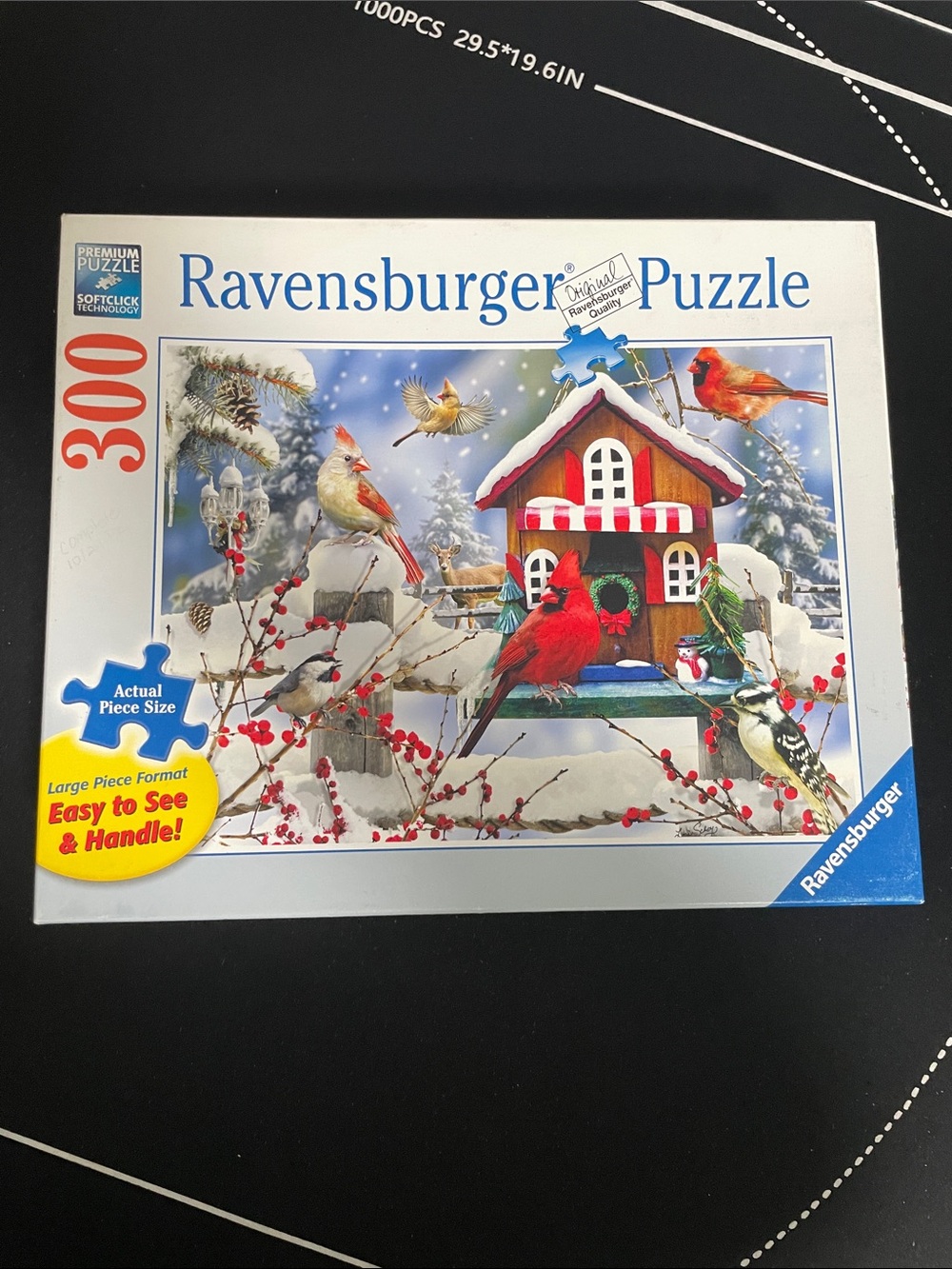 Ravensburger Red and Blue Winter Birdhouse Puzzle large format